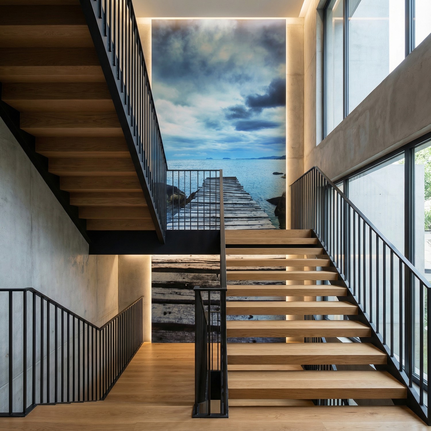 Wall Murals: Footbridge between the rocks