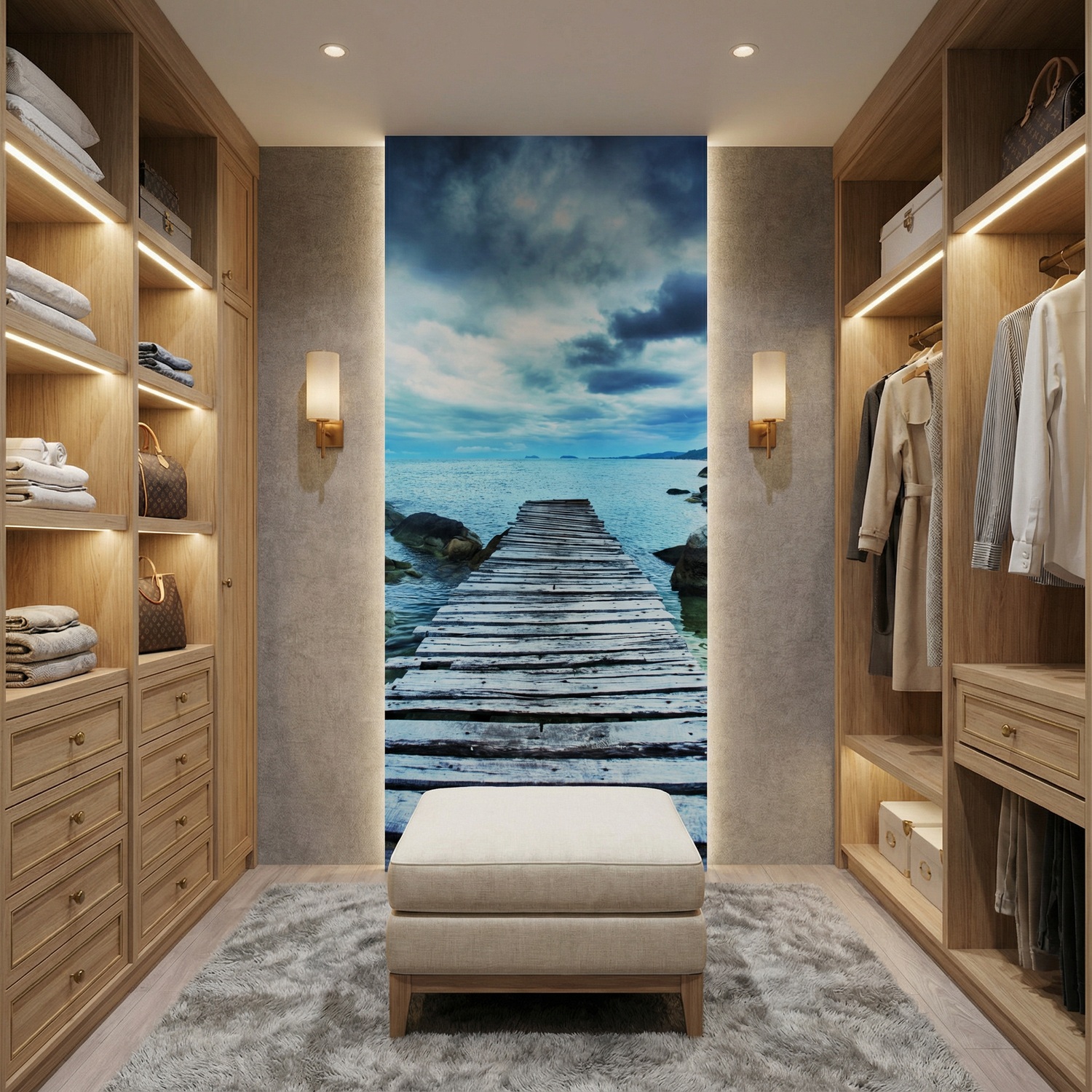 Wall Murals: Footbridge between the rocks