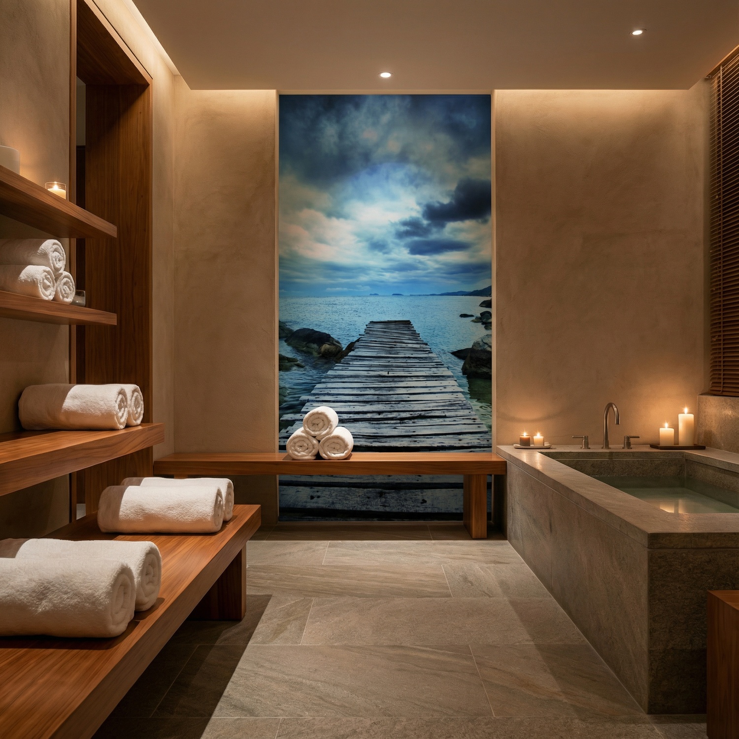 Wall Murals: Footbridge between the rocks