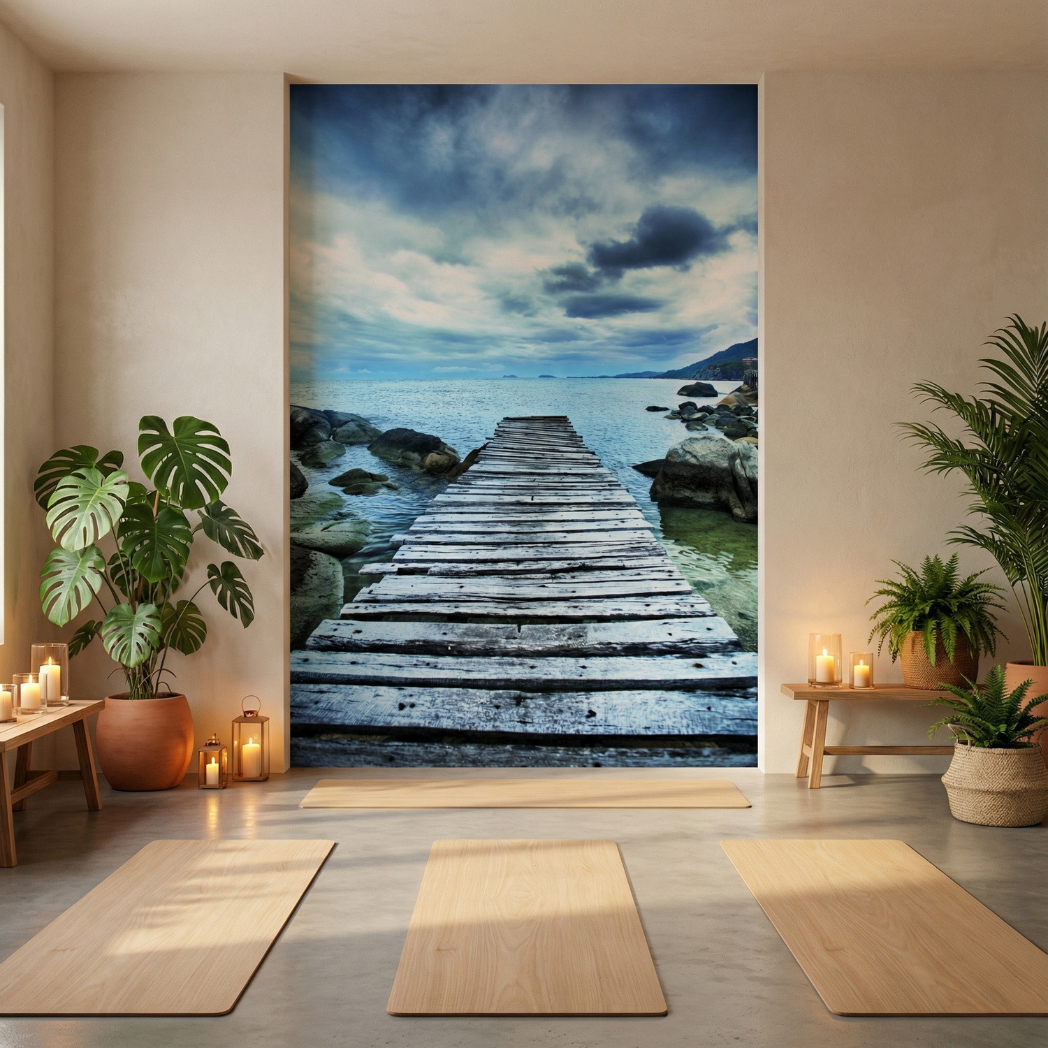 Wall Murals: Footbridge between the rocks