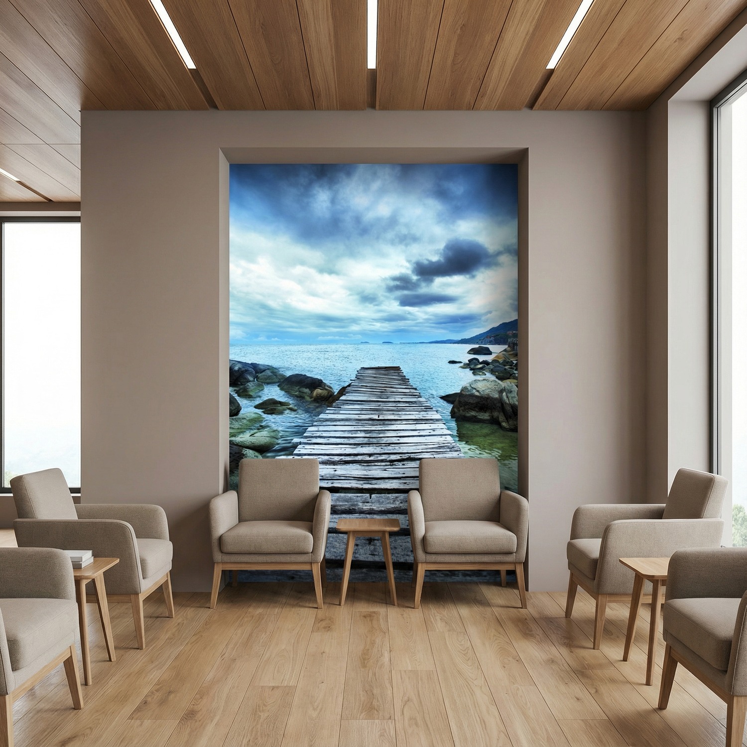 Wall Murals: Footbridge between the rocks