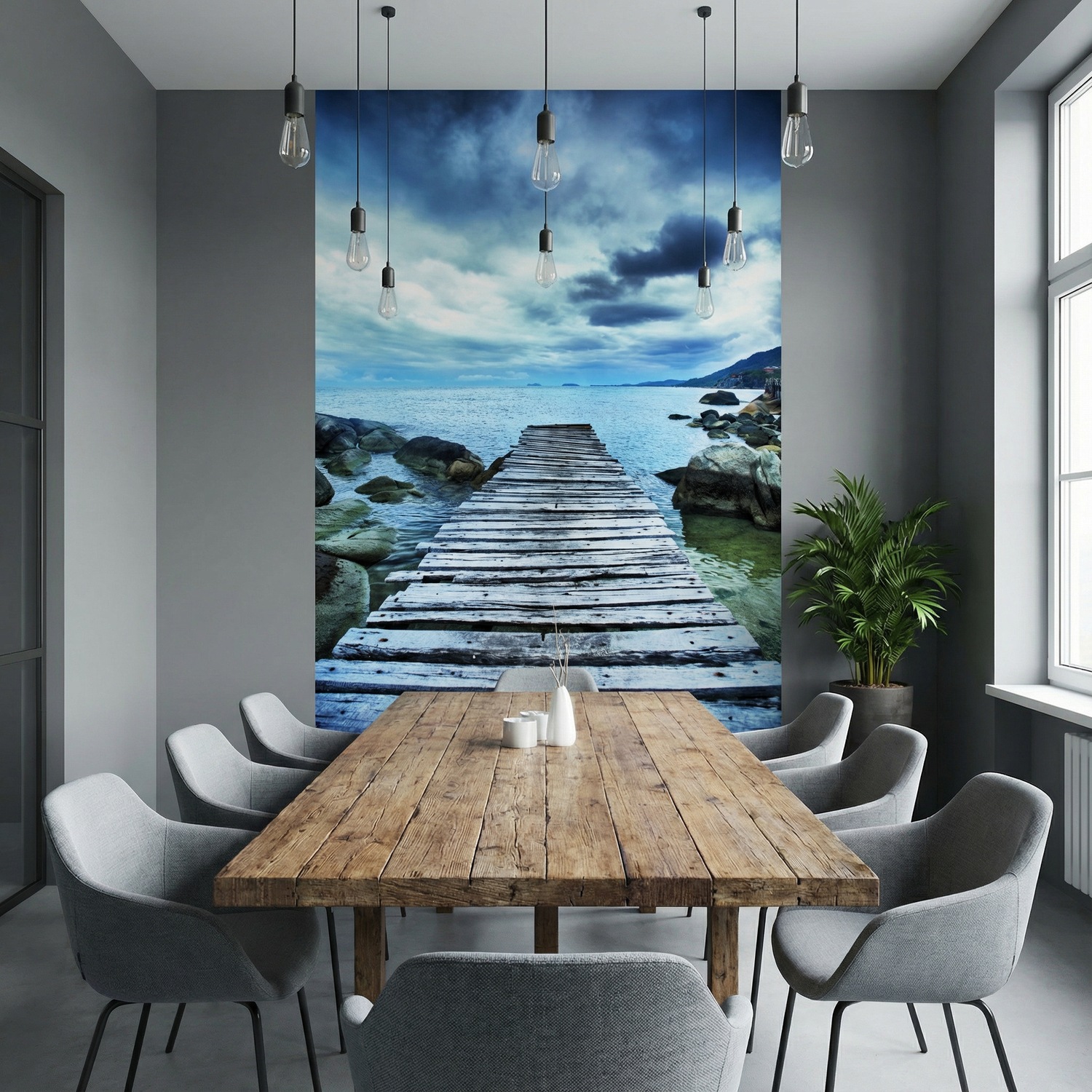 Wall Murals: Footbridge between the rocks