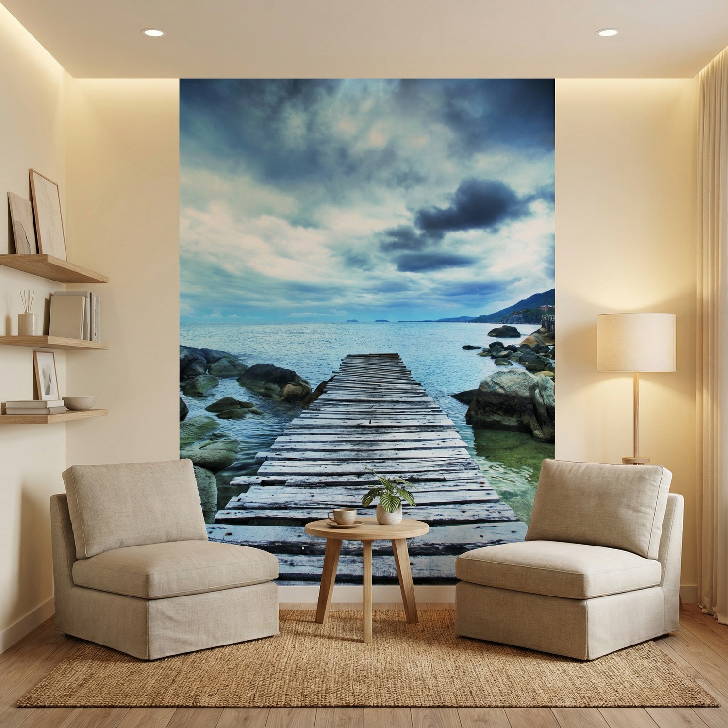 Wall Murals: Footbridge between the rocks