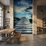 Wall Murals: Footbridge between the rocks 7