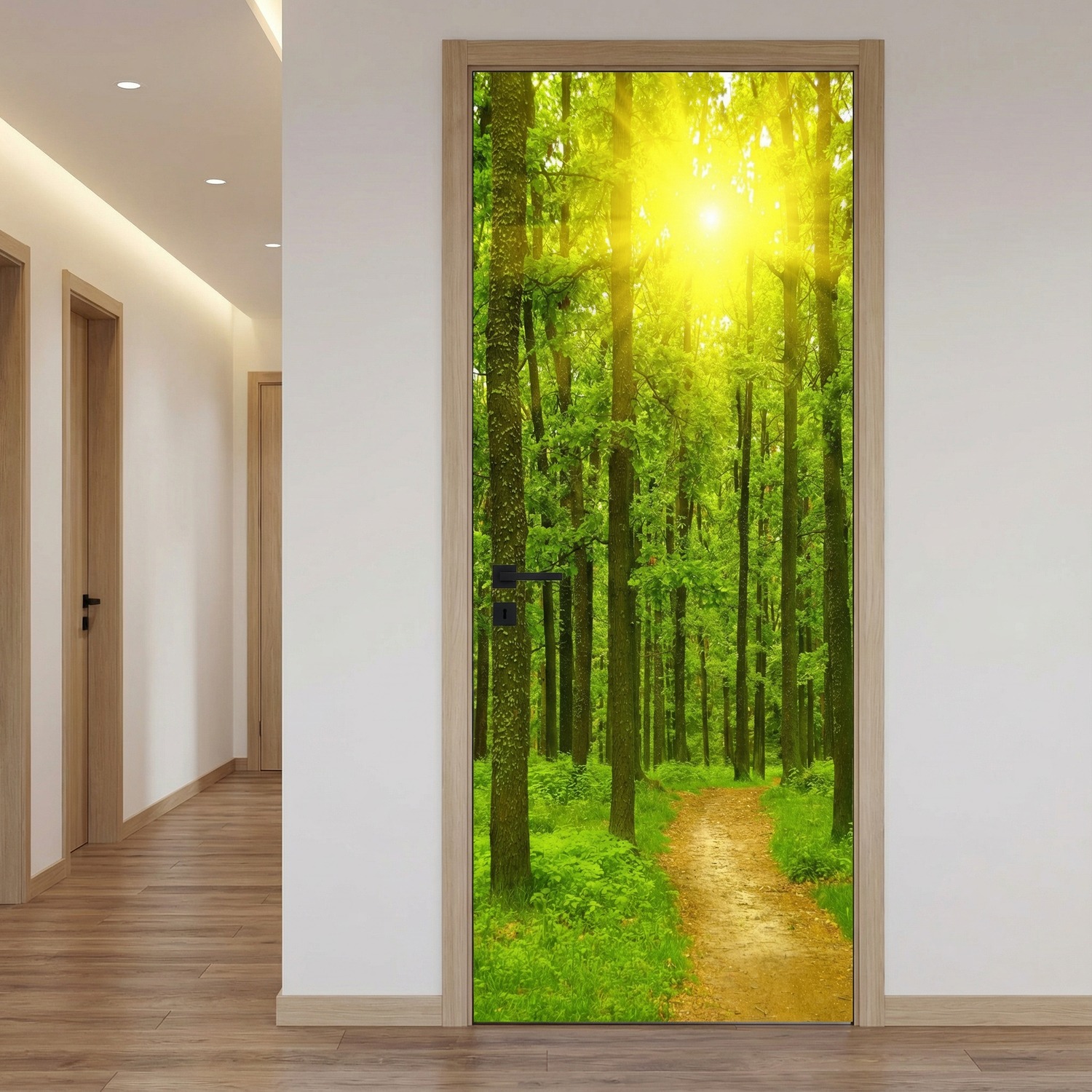 Wall Murals: Sunset in the forest
