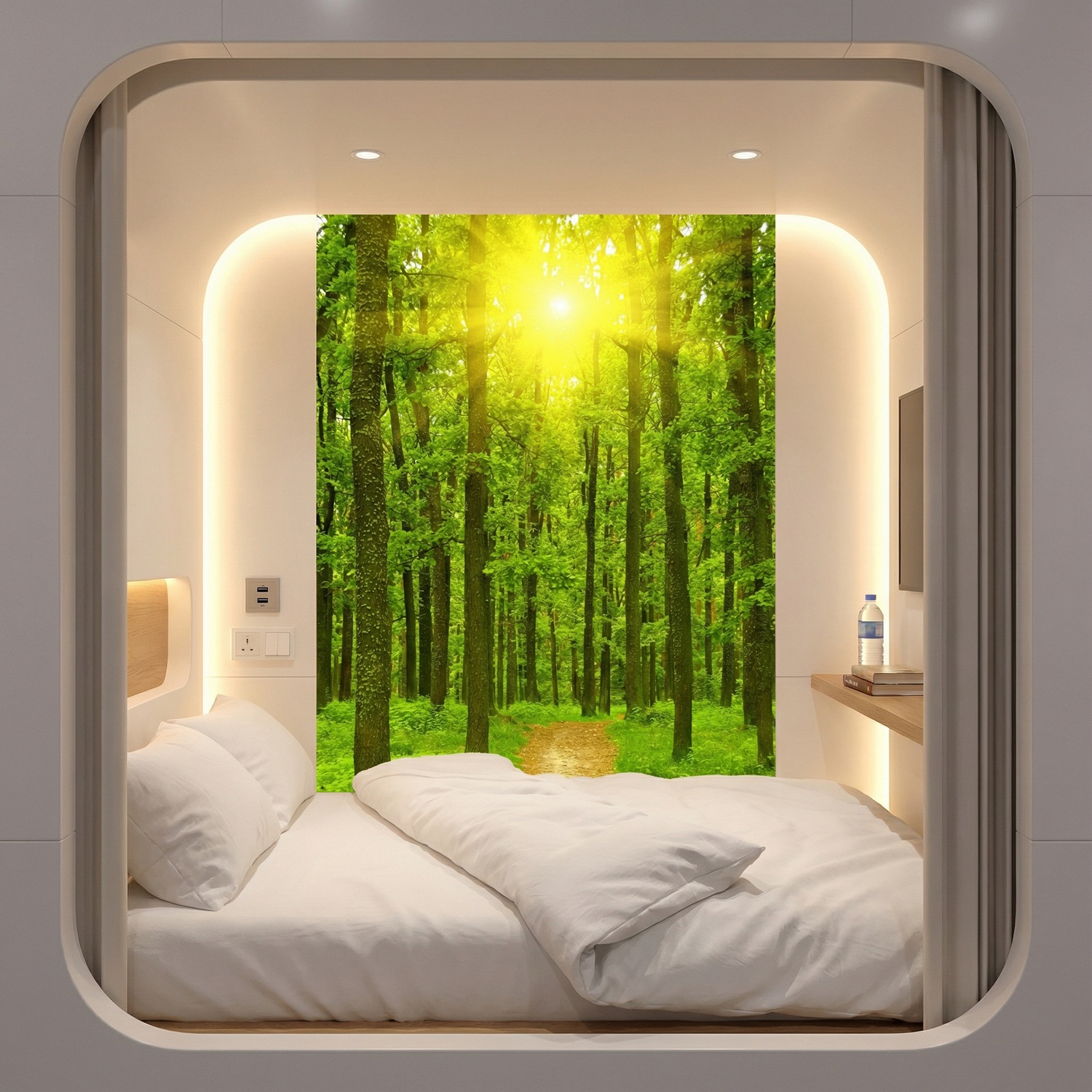 Wall Murals: Sunset in the forest