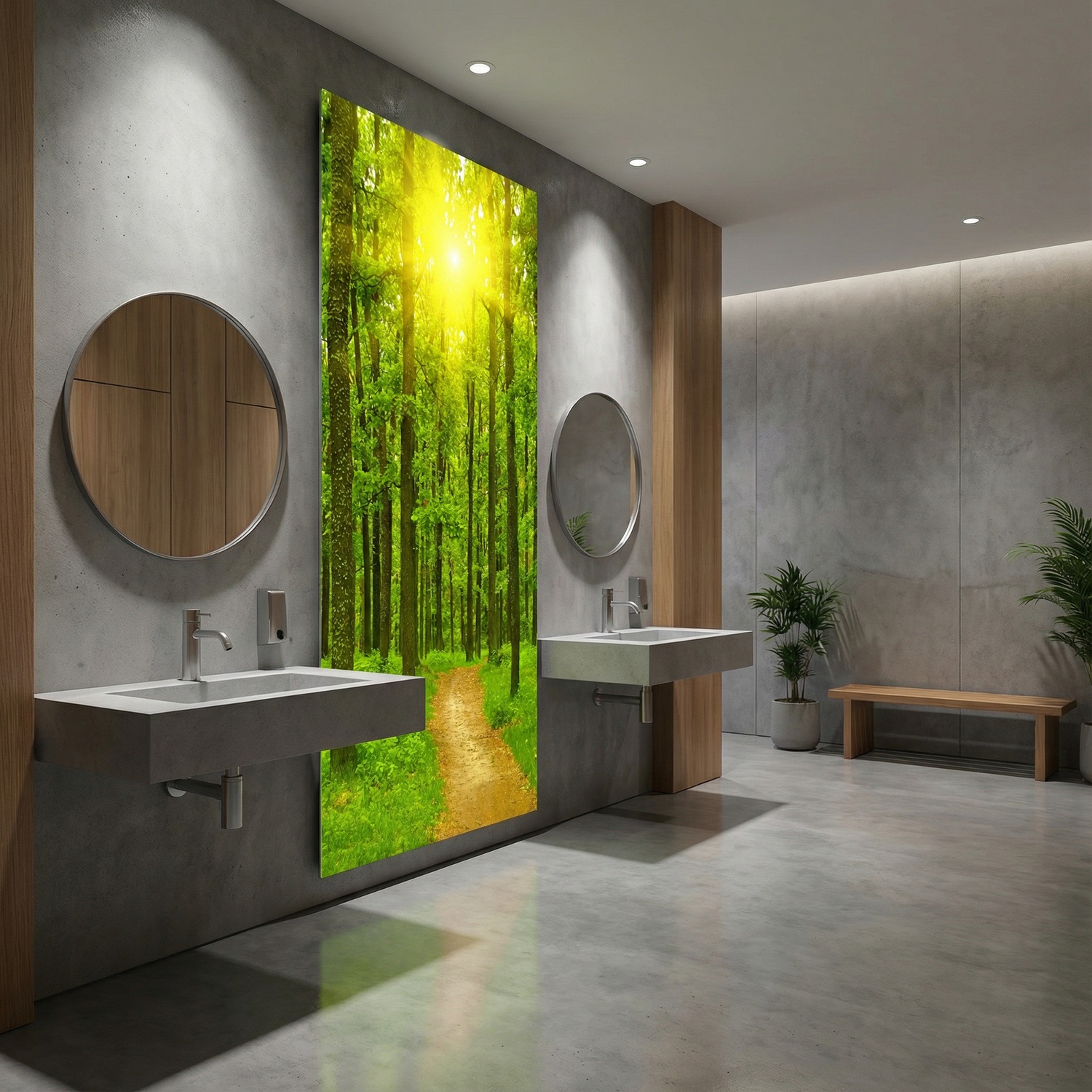 Wall Murals: Sunset in the forest