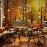 Wall Murals: I walk through the autumnal park 13