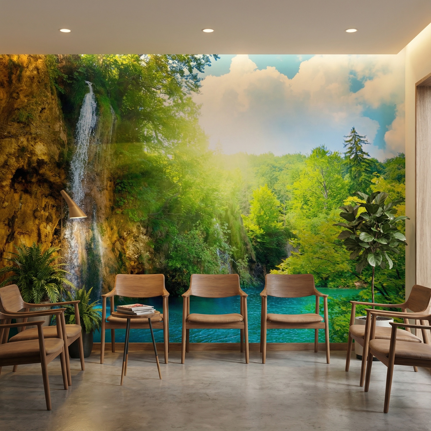Wall Murals: Waterfall in the forest