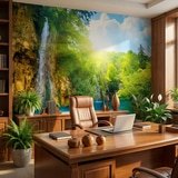 Wall Murals: Waterfall in the forest 8