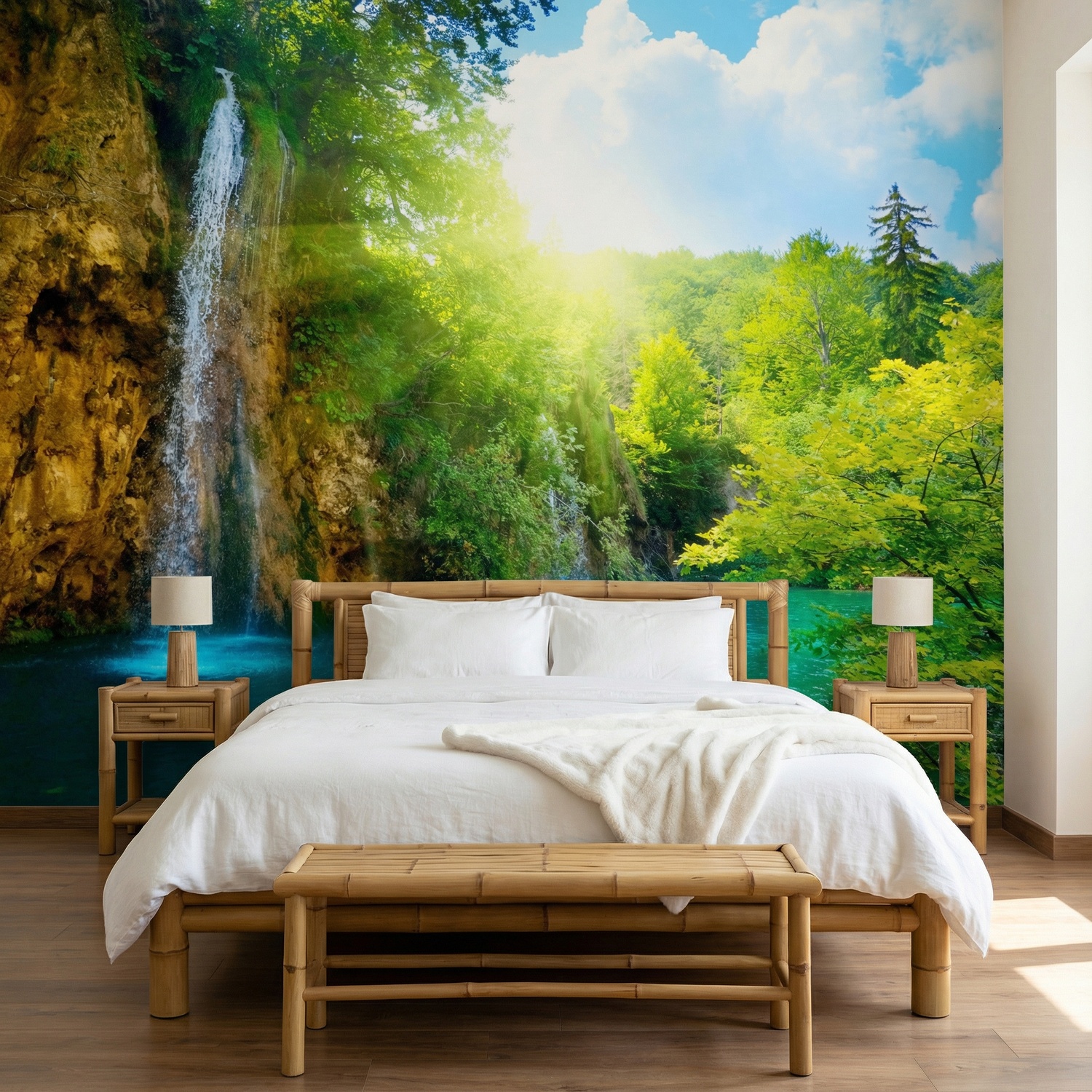 Wall Murals: Waterfall in the forest