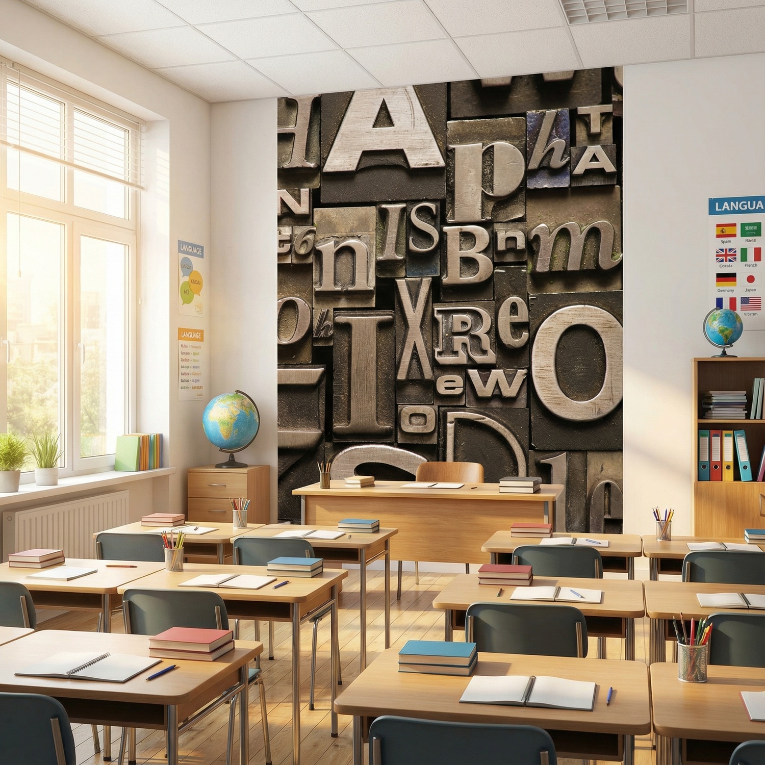 Wall Murals: Print letters