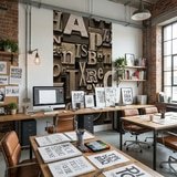 Wall Murals: Print letters 17