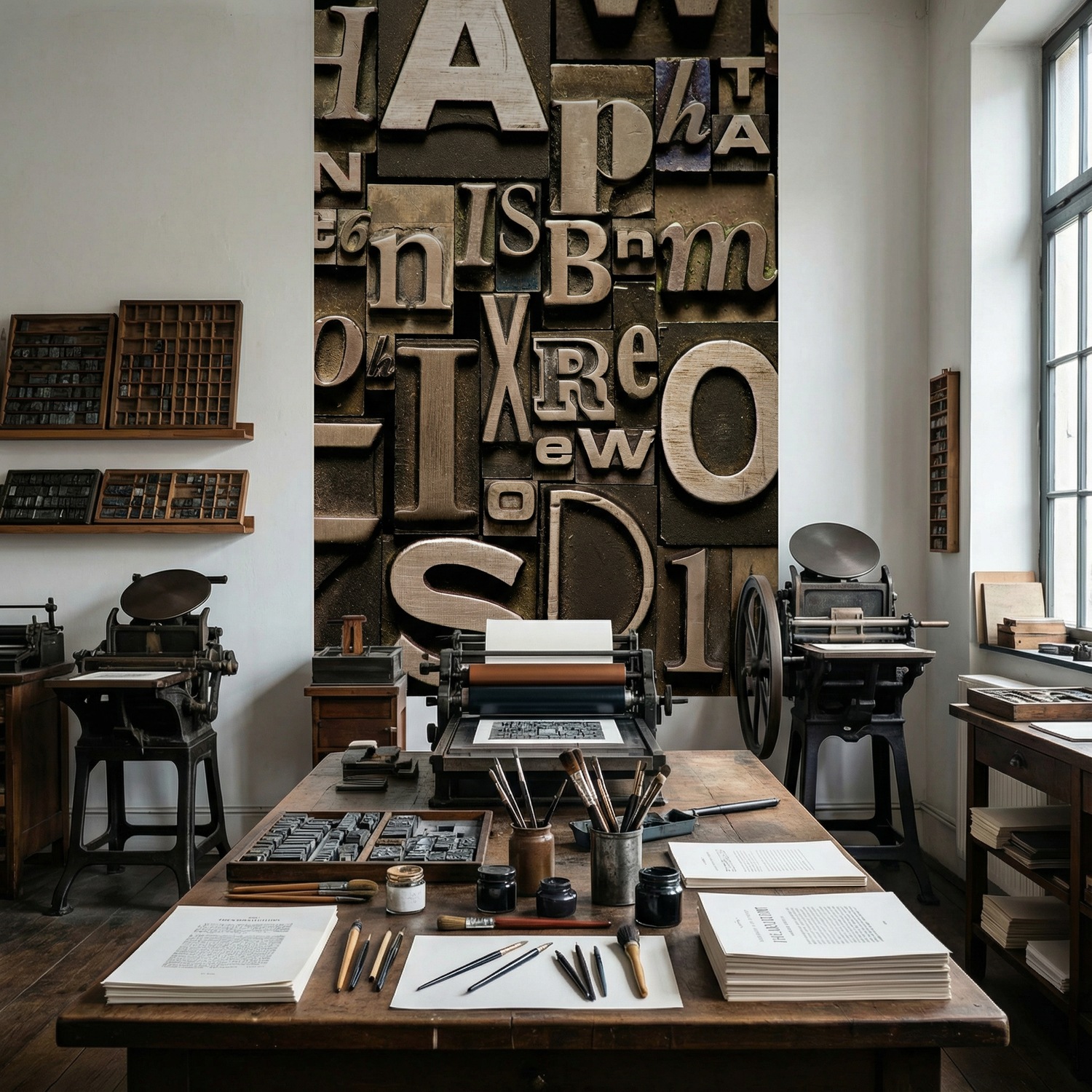 Wall Murals: Print letters