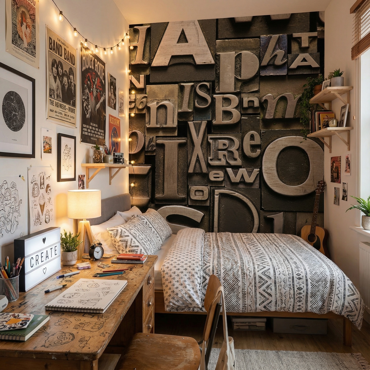 Wall Murals: Print letters