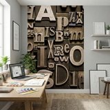 Wall Murals: Print letters 9