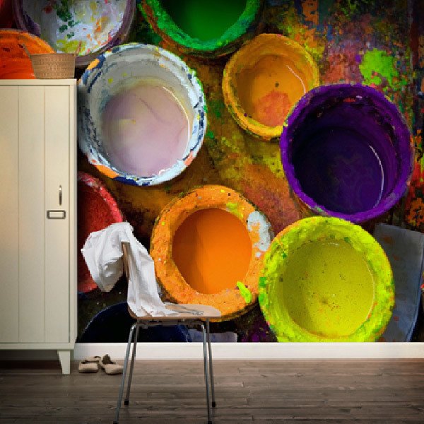 Wall Murals: Paint cans
