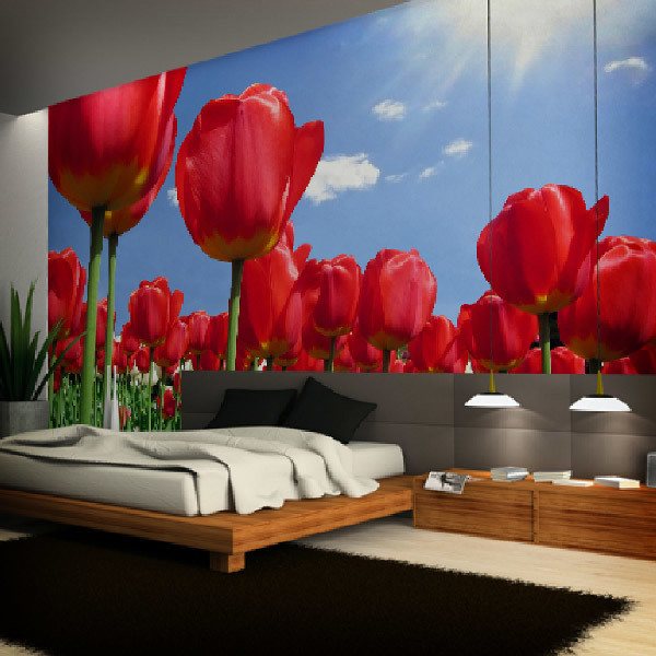 Wall Murals: Field of tulips 0