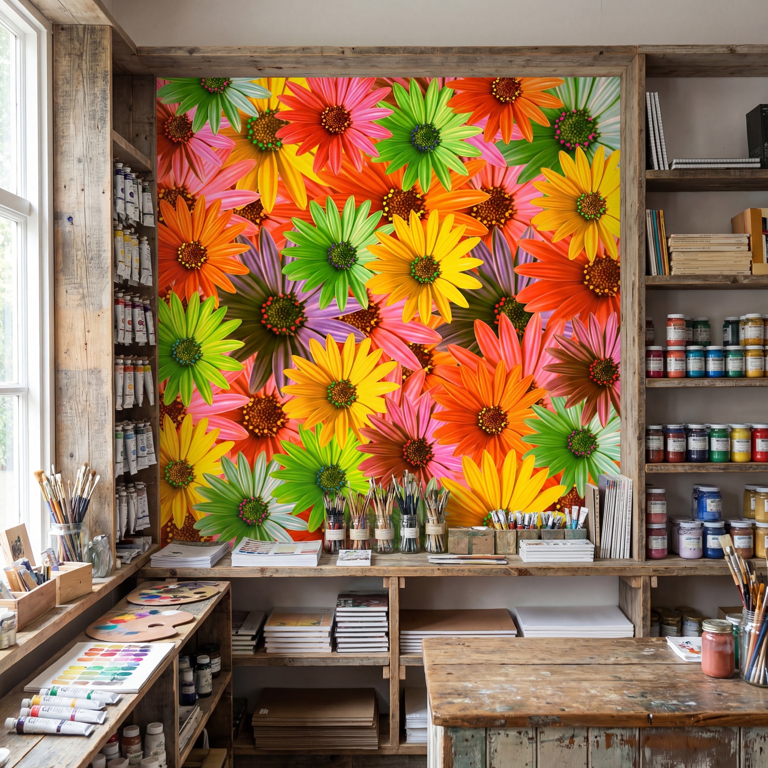 Wall Murals: Pop Flowers
