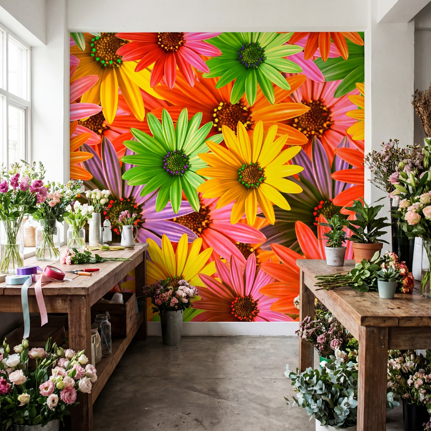 Wall Murals: Pop Flowers