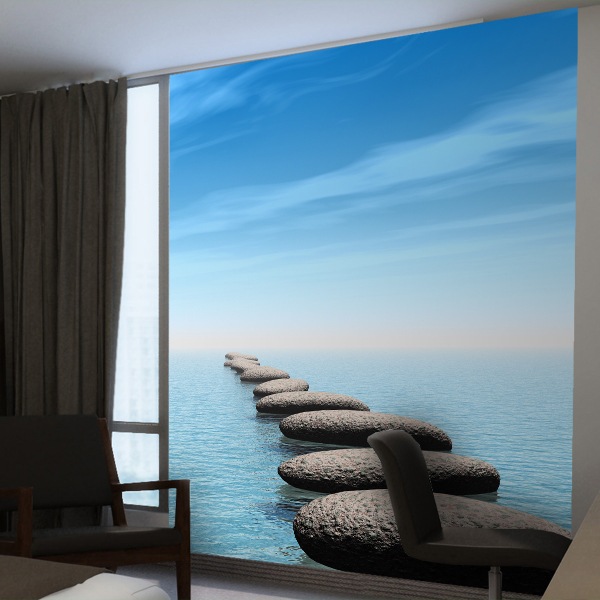 Wall Murals: Stones in the sea 0