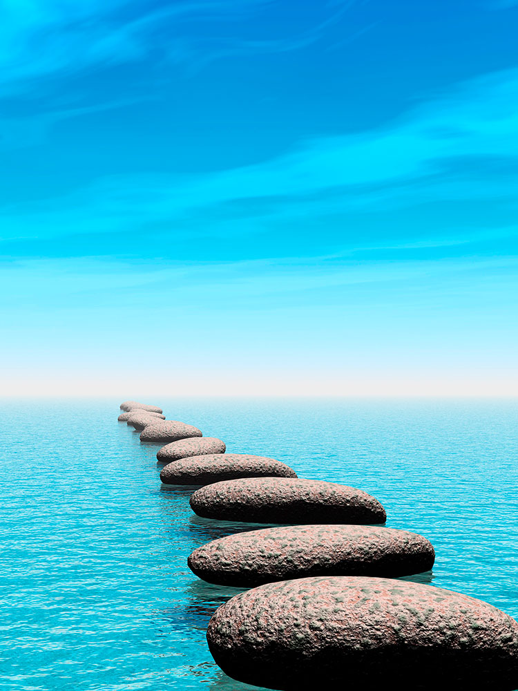Wall Murals: Stones in the sea