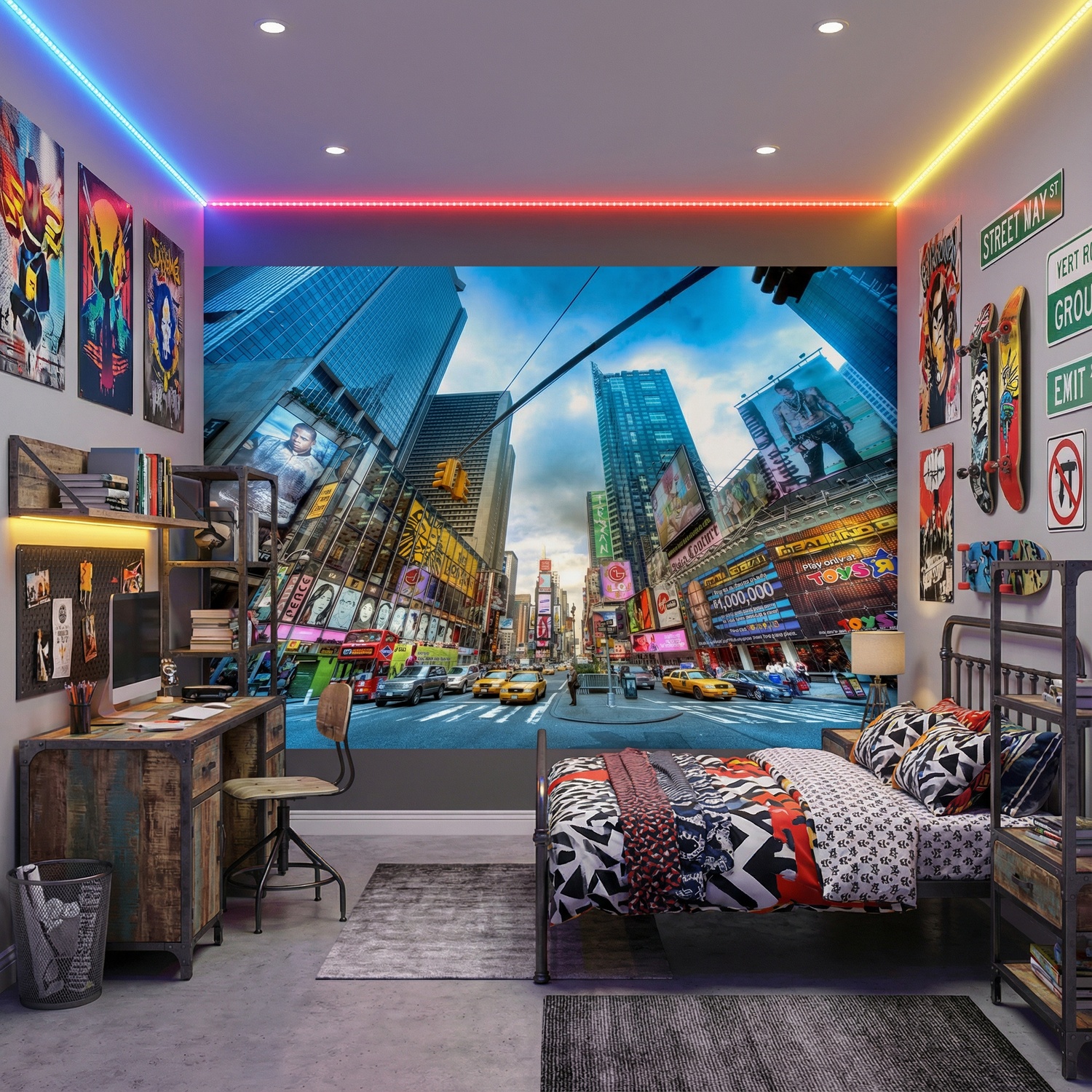 Wall Murals: Times Square