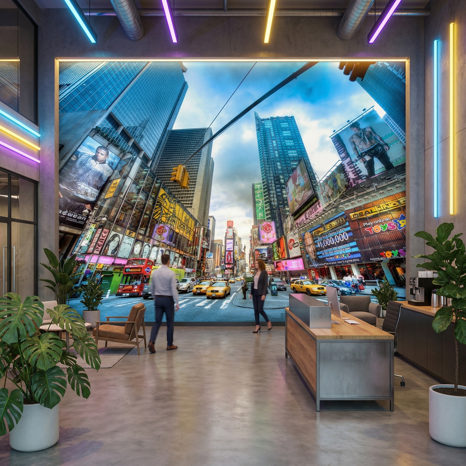 Wall Murals: Times Square