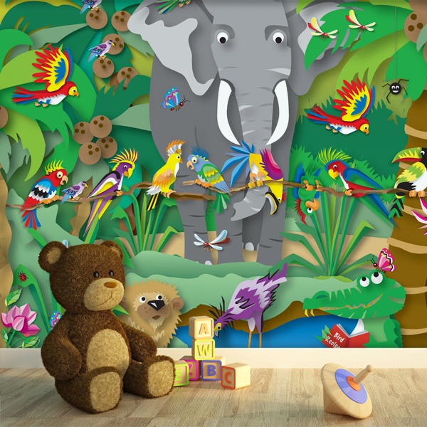 Wall mural Animated jungle