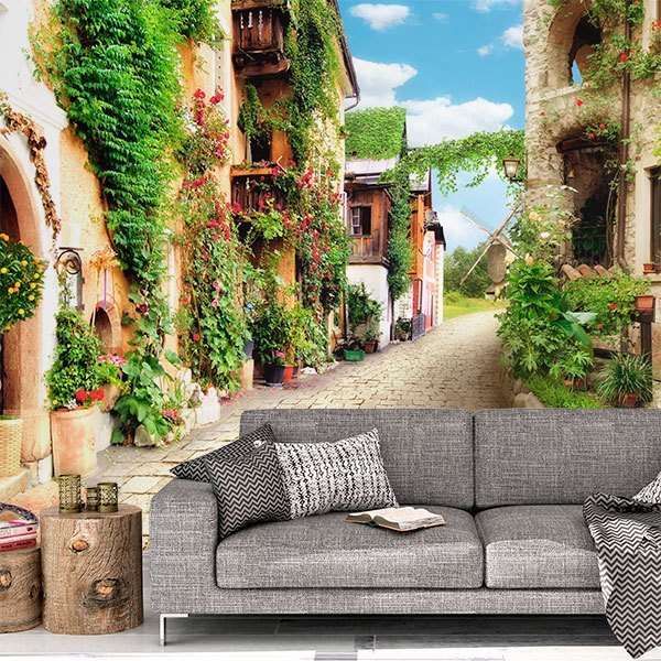 Wall Murals: Street rustic village 0