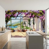 Wall Murals: Mediterranean beachfront terrace 11