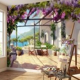 Wall Murals: Mediterranean beachfront terrace 4