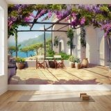 Wall Murals: Mediterranean beachfront terrace 6