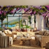 Wall Murals: Mediterranean beachfront terrace 8