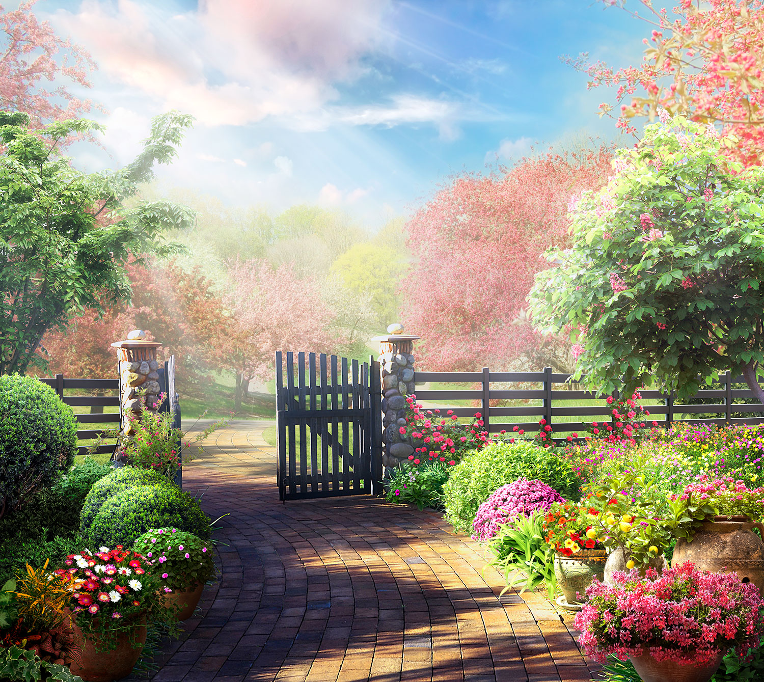 Wall Murals: Entrance to the natural garden