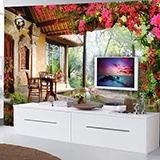 Wall Murals: Entrance garden cottage 2