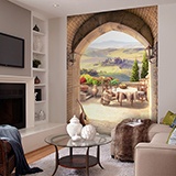 Wall Murals: Pointed arch in country house 2