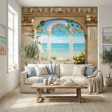 Wall Murals: Arches overlooking the sea 3