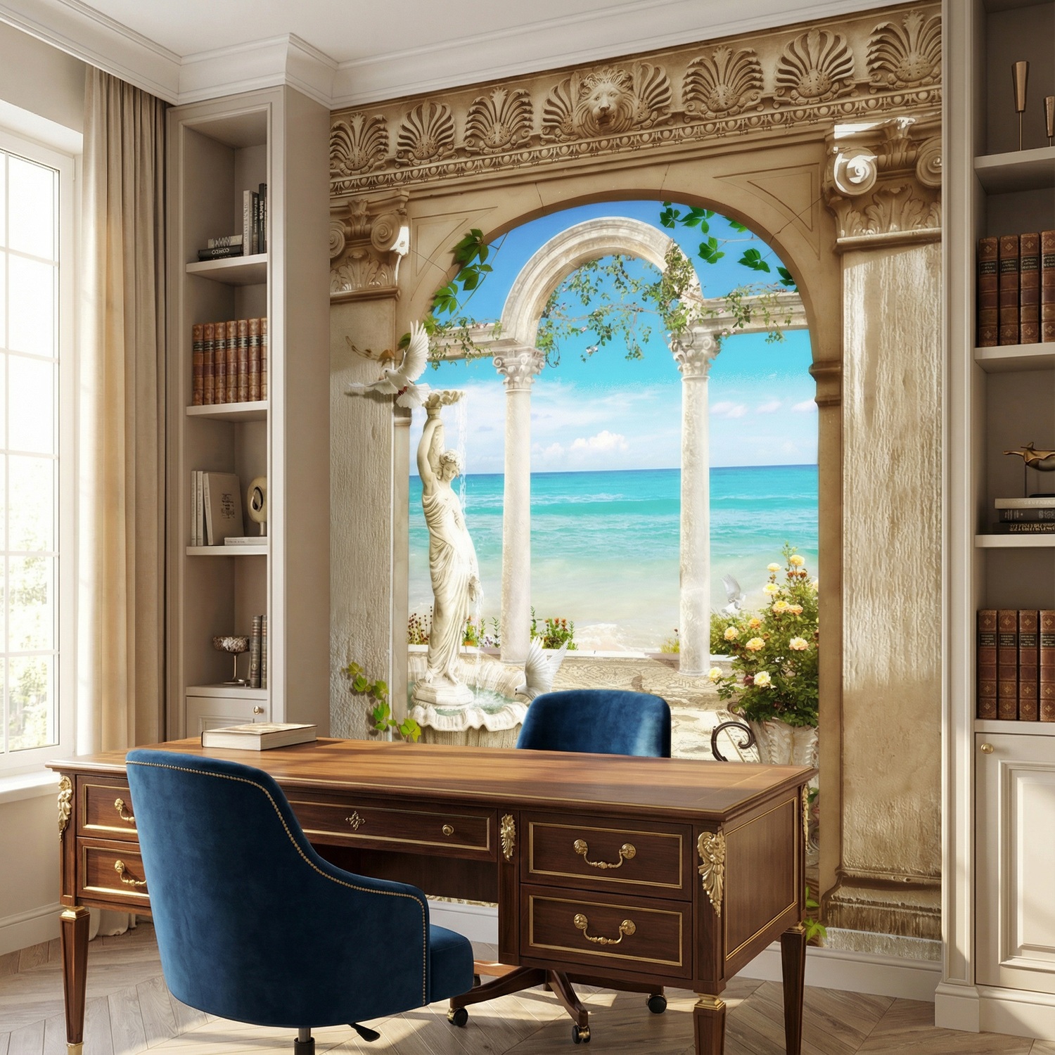 Wall Murals: Arches overlooking the sea