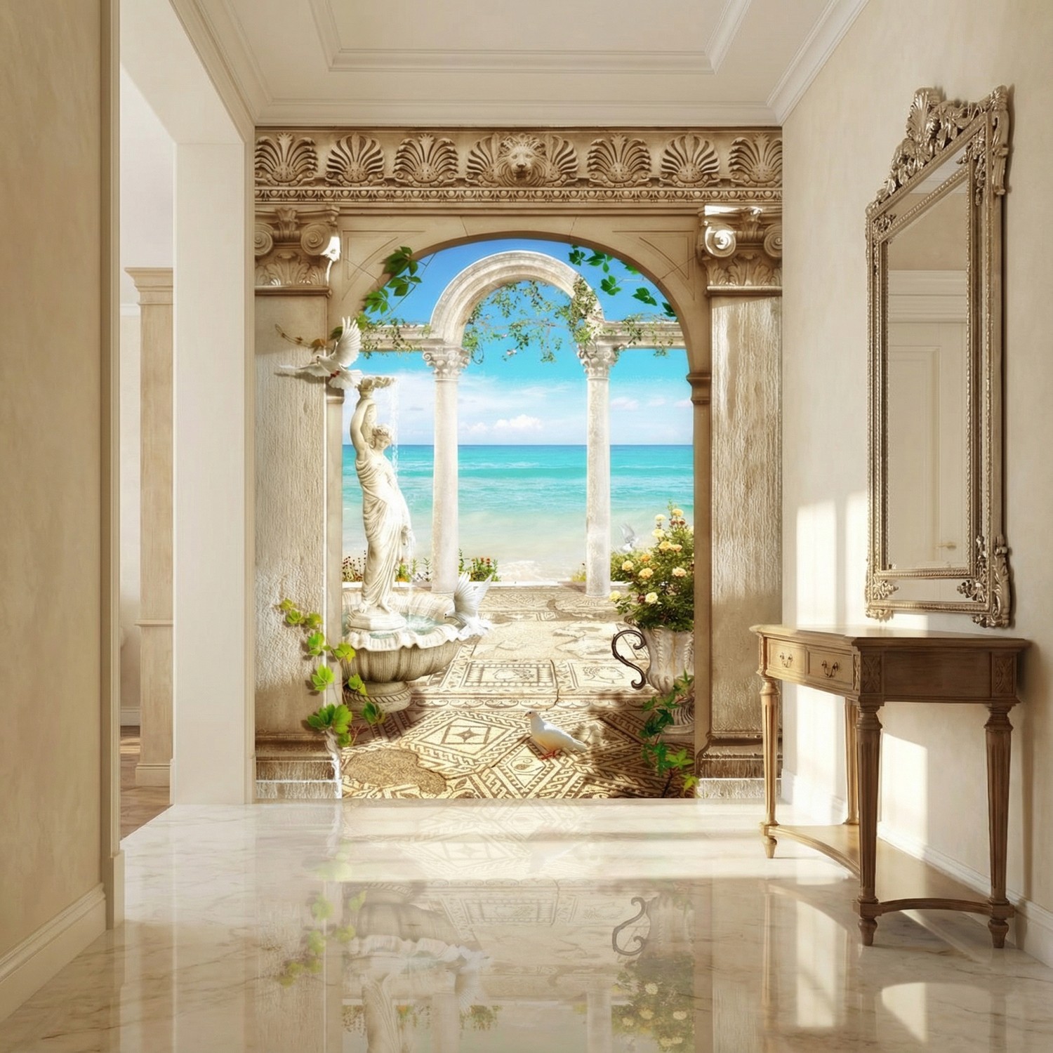 Wall Murals: Arches overlooking the sea