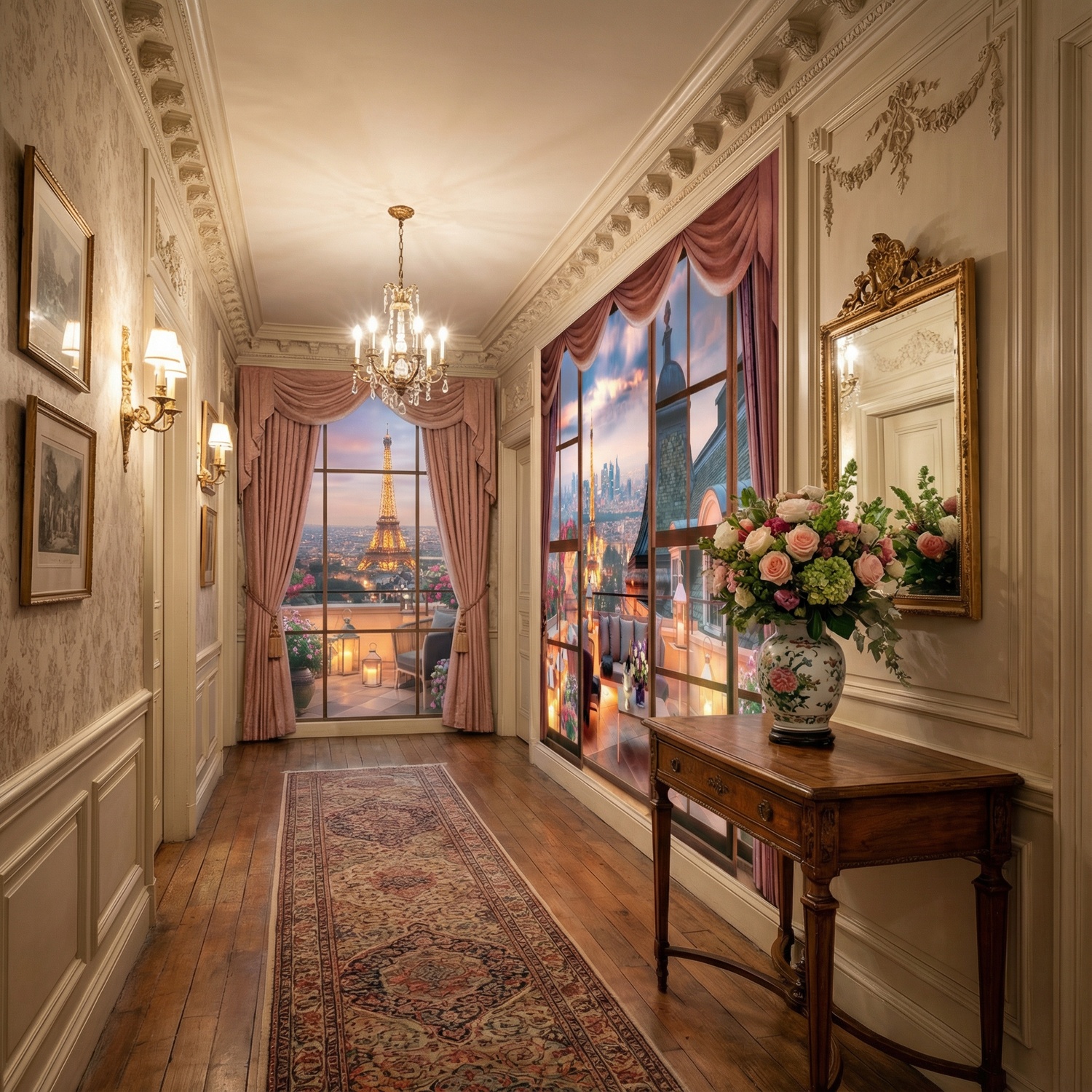 Wall Murals: View of the Eiffel Tower