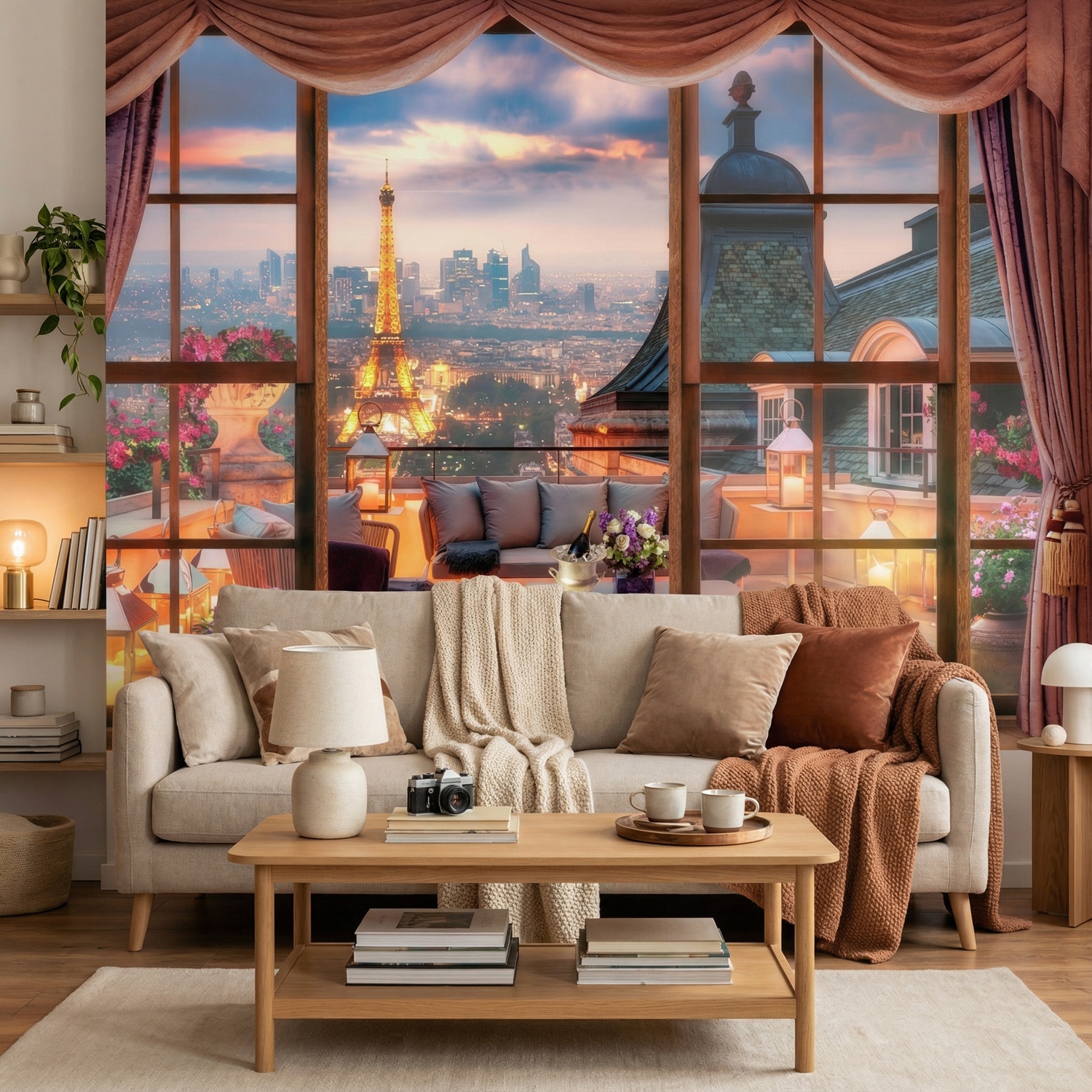 Wall Murals: View of the Eiffel Tower 15