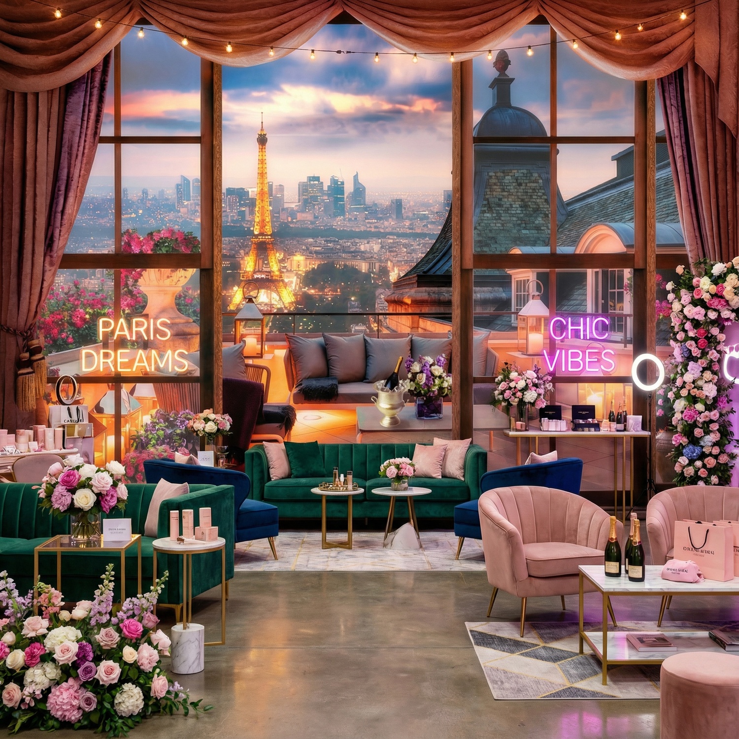 Wall Murals: View of the Eiffel Tower