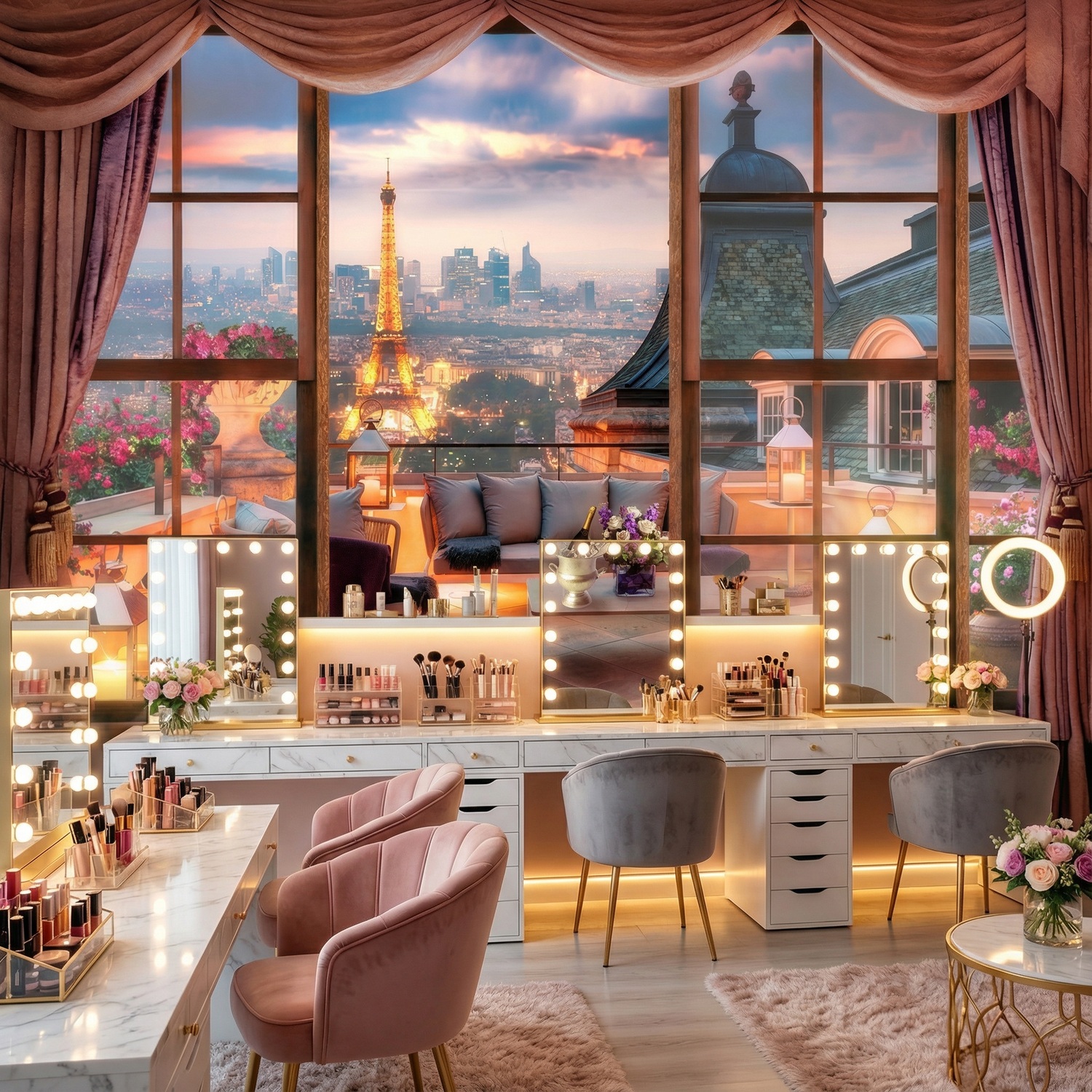 Wall Murals: View of the Eiffel Tower