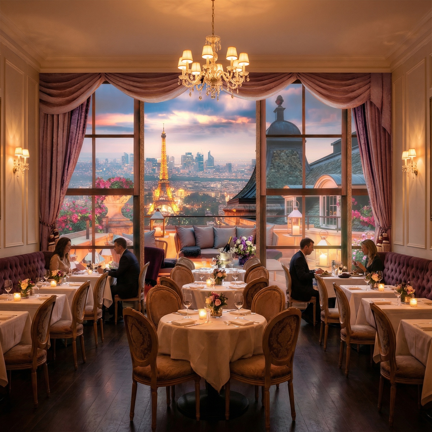 Wall Murals: View of the Eiffel Tower