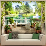 Wall Murals: View of the Lake of love 2