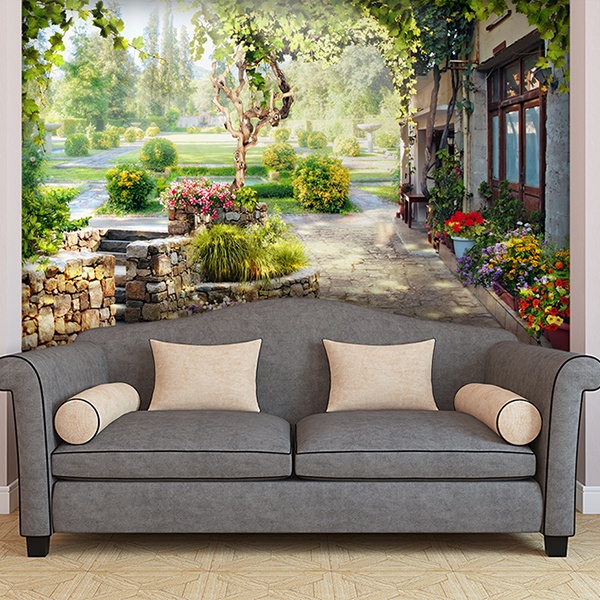 Wall Murals: Cottage garden