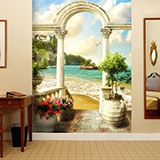 Wall Murals: Classic porch on the beach 2