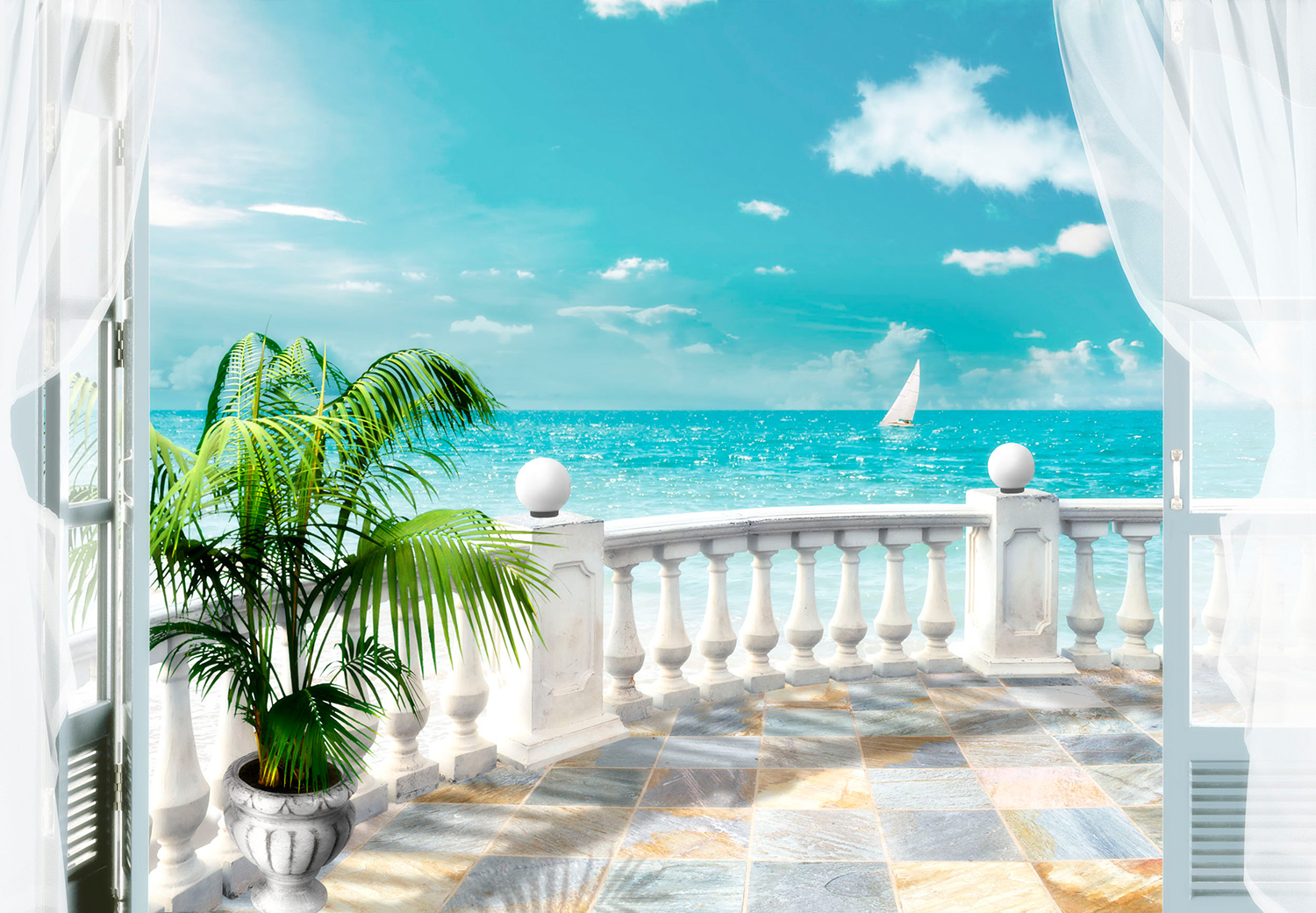 Wall Murals: Terrace to the sea
