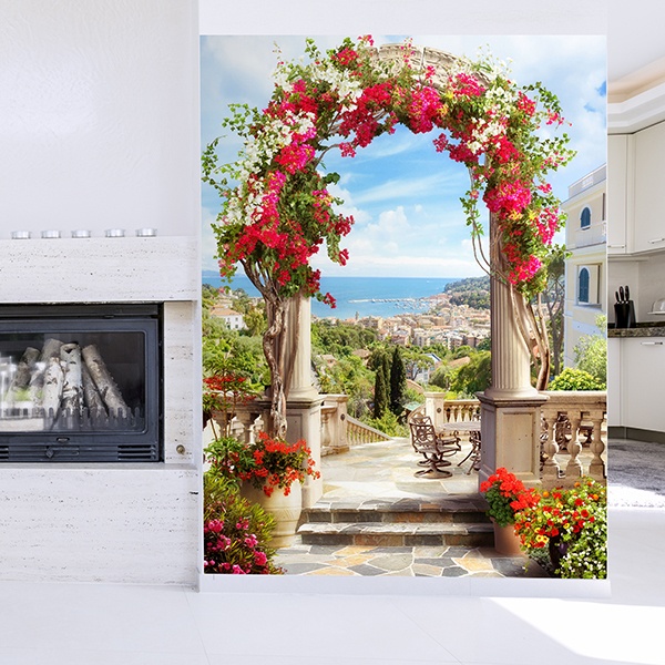 Wall Murals: Floral arch to the coast